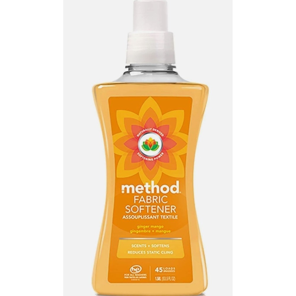 method Fabric Softener Ginger Mango 53.5 Ounces 45 Loads Plant Based Softening